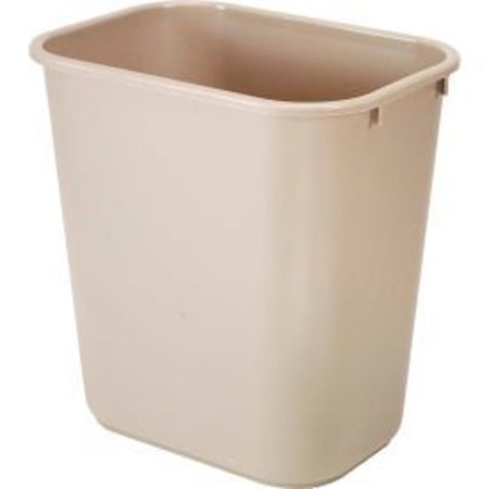 RUBBERMAID COMMERCIAL 7 Gallon Rubbermaid Plastic Wastebasket - Beige FG295600BEIG